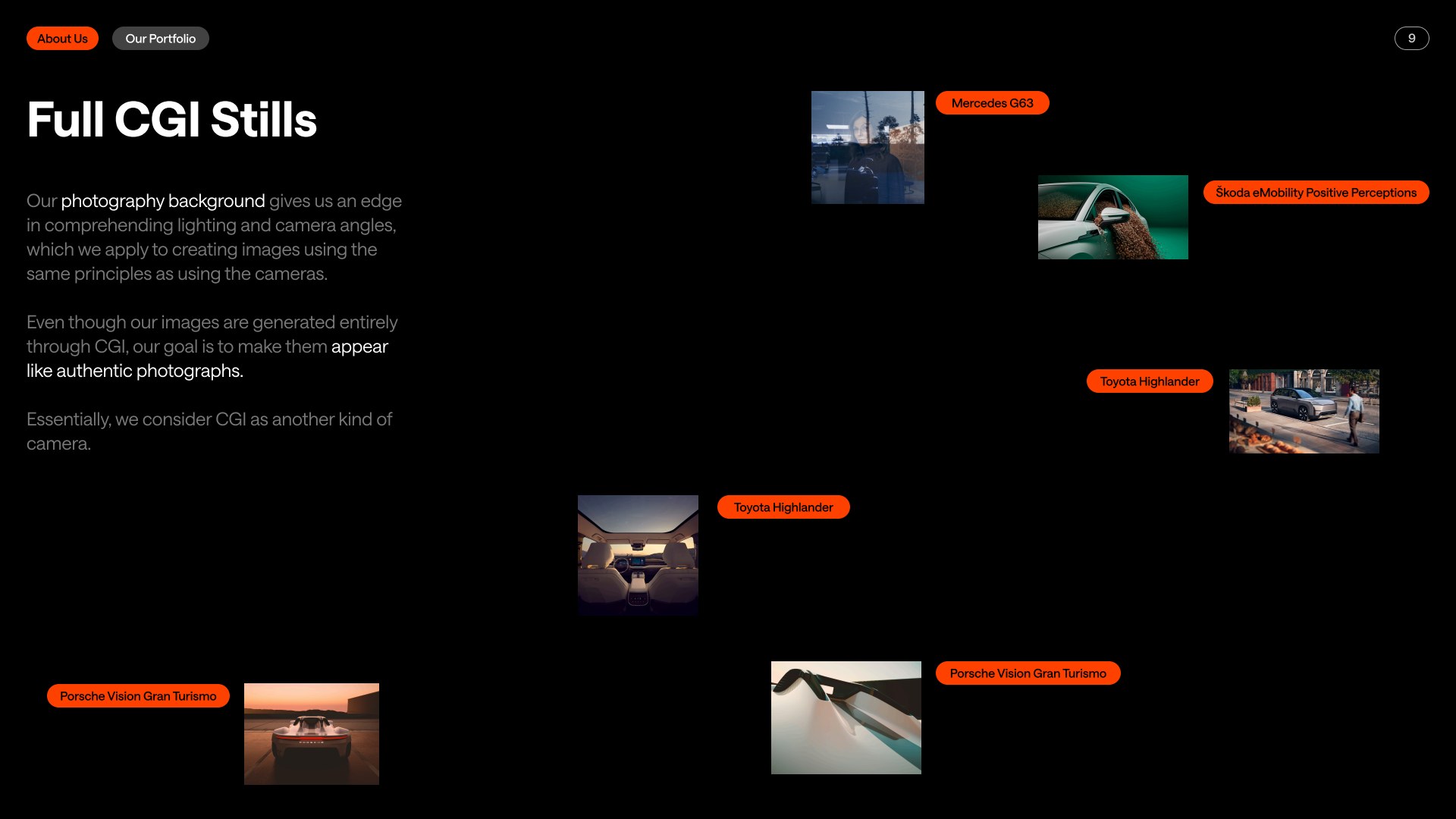 Full CGI stills slide