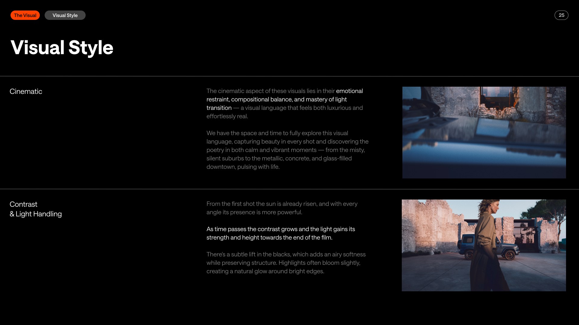 Visual style slide